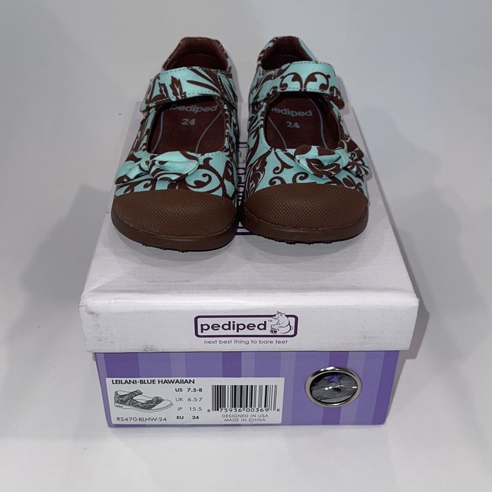 NWT Pediped Leilani Blue Hawaiian Shoes - Picture 3 of 8